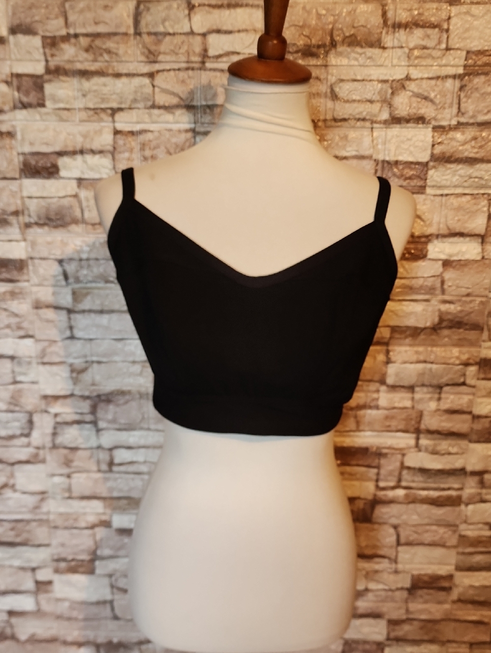 Offline Black Women's Crop Cami Tank Top